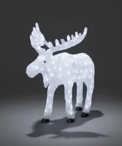 Älg akryl vit LED 65cm