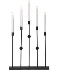 Adventsljusstake Gustavo Svart